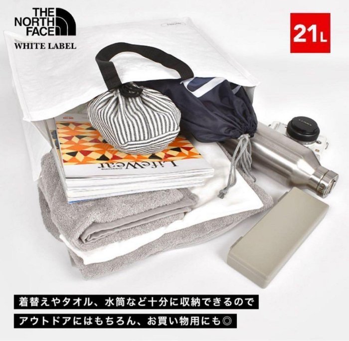 ＊日式雜貨館＊日本購入 北臉 The north face 購物袋 簡約款購物袋 S M L 三款尺寸 韓國北臉購物袋