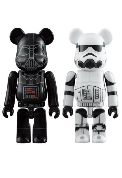 Image. 台中逢甲店 BE@RBRICK 100% 星際大戰 DARTH VADER & STORMTROOPER