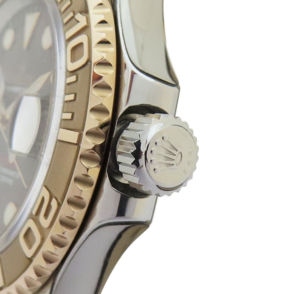 二手名牌BRAND OFF】ROLEX 勞力士金棕色錶盤18K玫瑰金Yacht Master 40