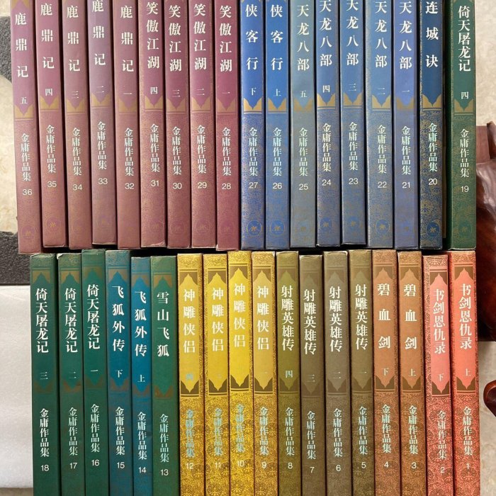 嚴選1994年三聯版《金庸全集》一版一印，整冊齊全品相佳金庸迷必收現象