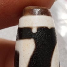嚴選行運古法星辰天珠，編號x301，尺寸13x37mm，線條流暢紋路清晰