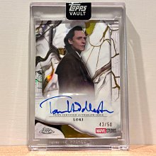 2026 Topps 原封殼 洛基 Tom Hiddleston 限量卡面簽名/50 值得收藏 Vault Marvel
