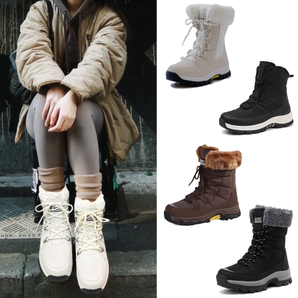 禦寒保暖防潑水中筒雪靴(多款任選)＊an.an【現貨】
