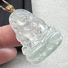 【一元起標】珍玉緣《天然緬甸玉A貨》玻璃種度母,種老細膩冰潤,晶瑩透亮,雕工細緻,冰清玉潔,白雅放光,儀態優雅,莊嚴祥和,慈悲柔美~精選優質美品~絕對超值優惠標