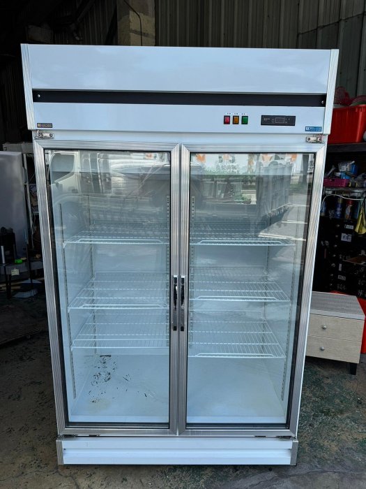 【東鼎二手家具】雙門對開玻璃營業冰箱*冷藏冰箱*玻璃冰箱*透明冰箱*對開冰箱*營業冰箱*生財用品*營業用品*家電