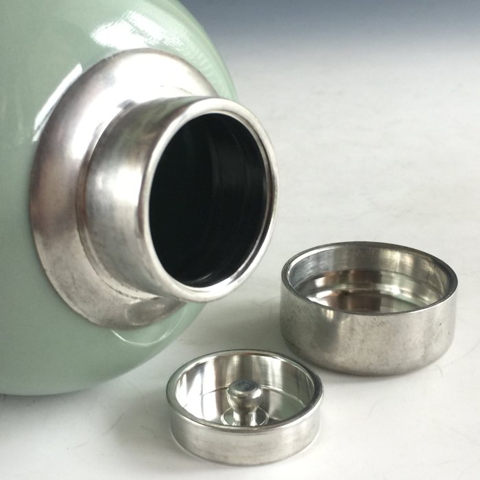 松果坊】 日本煎茶道具青磁錫口錫蓋茶心壺茶入茶葉罐s264b | Yahoo拍賣