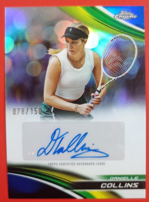 Danielle Collins Rack Danielle Collins 2025 Topps Chrome Tennis Chrome Auto Blue Ref #CA-DCS ...