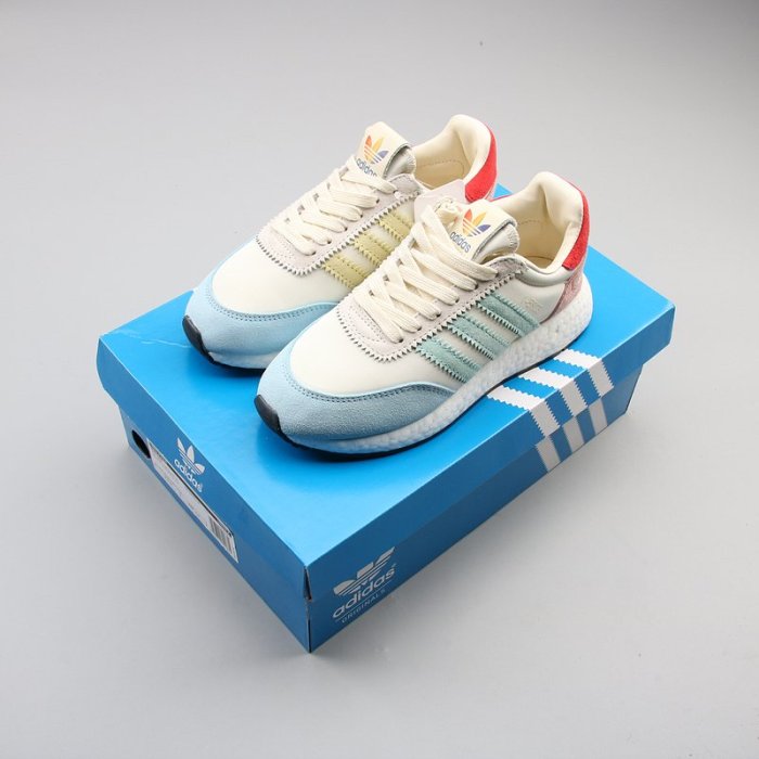 Adidas Originals I-5923 Pride 彩虹白粉色復古休閒運動慢跑鞋B41984