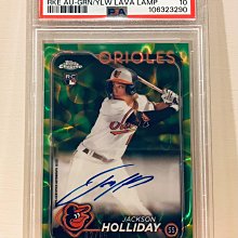 PSA10 2024 Topps Chrome Jackson Holliday RC 鑑定滿分 卡面簽名/85 超美Lava Lamp