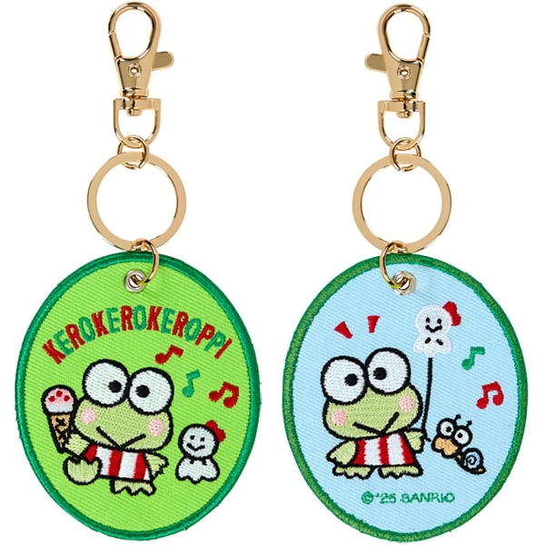 asdfkitty*大眼蛙 刺繡吊牌鑰匙圈 掛飾 吊飾-日本正版