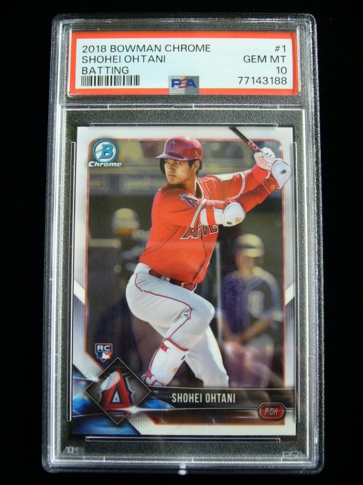 大谷翔平極品新人年KEY RC金屬鑑定卡2018 Bowman Chrome Batting