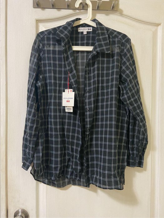 UNIQLO x IDLF棉質格紋透膚襯衫
