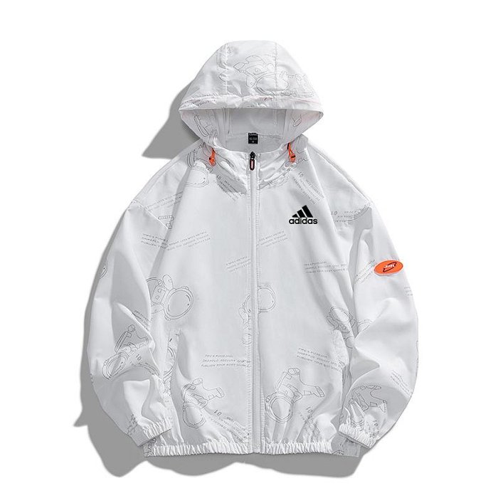 Adidas/阿迪皮膚衣防曬服 紫外線防嗮外套 遮陽外套 夏季男裝女裝透氣輕薄運動外套 休閒外套連帽防曬衣