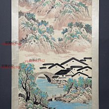 中国古美術・旧藏・近現代・吳冠中款・金箋・山水風景画・中堂掛軸・純手描き・書画 中国古美術・旧藏・近現代・吳冠中款・金箋・山水風景画・中堂掛軸・