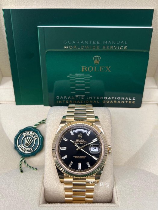 【現貨】ROLEX 228238A 228238 勞力士 DAY-DATE II 黑冰糖 黑面 鑽石 41mm 25年 228235