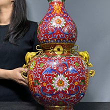 【壓箱寶】銅胎手工掐絲琺瑯 【景泰藍葫蘆】五彩琺瑯 瑰麗多彩 工藝精湛 收藏擺件 B67