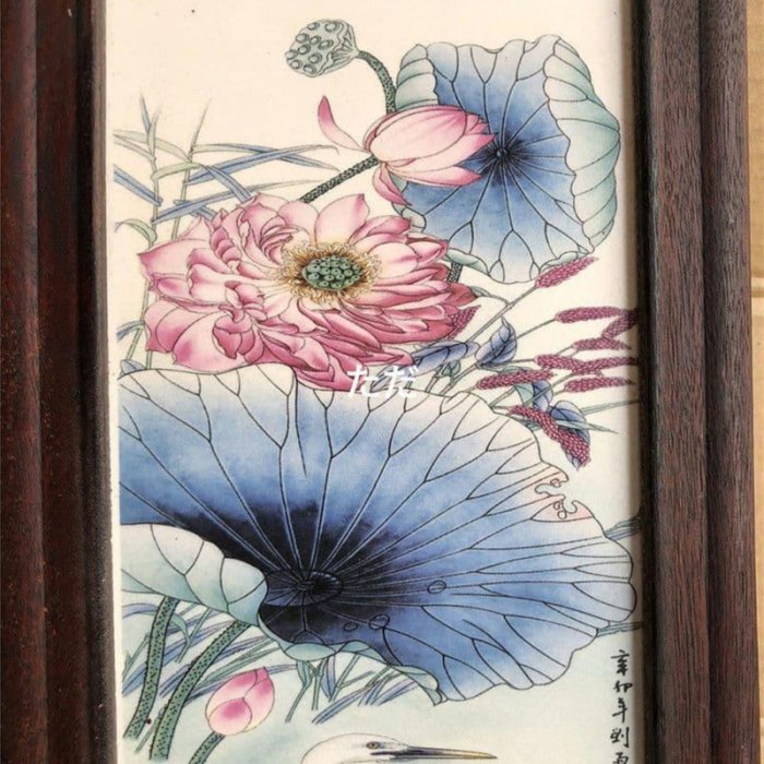 景徳鎮陶板畫花鳥四條屏応接間玄関茶室裝飾品工蕓品置物| Yahoo拍賣