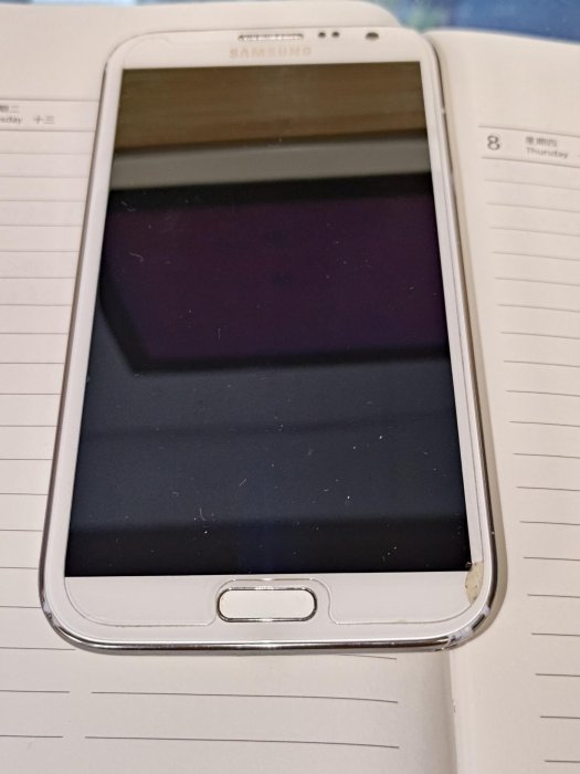 Samsung Galaxy Note2  GT-N7100中古機,無法開機當料件機/零件機使用，（按鍵機，老人機，銀髮機）骨董收藏/二手機