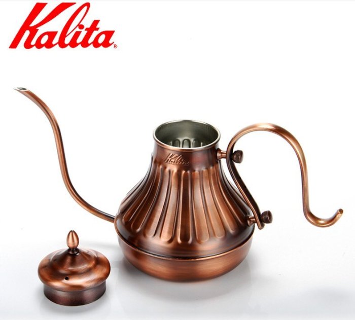 送【專用清潔棉+計量匙】日本Kalita 銅製宮廷手沖咖啡壺900cc手沖咖啡