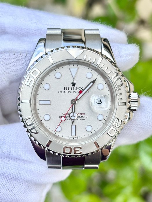 勞力士 ROLEX 型號16622 鉑金噴砂遊艇  錶徑40mm 動力3135  保單Y字頭 2002年