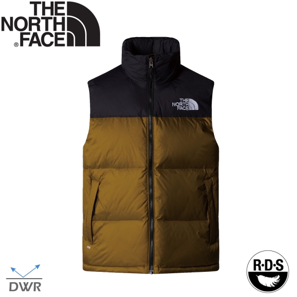 【The North Face 男 ICON 700FP防潑水鵝絨保暖背心(美版)《苔蘚綠/黑】3JQQ/登山/羽絨背心