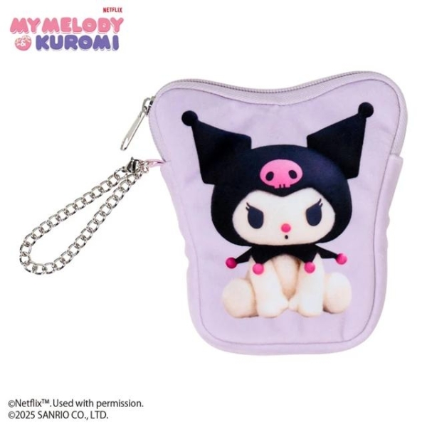 小禮堂 Sanrio 三麗鷗 酷洛米 尼龍票卡零錢包 (Netflix原創動畫 My Melody & Kuromi)