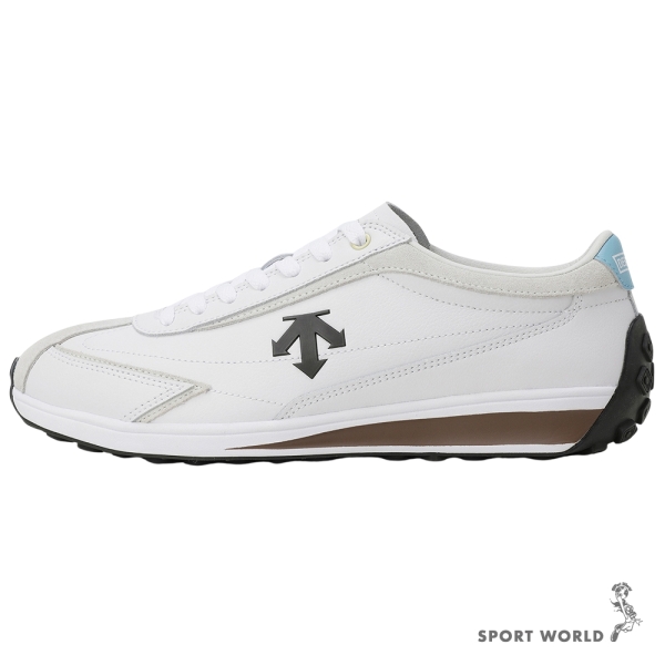 Descente 迪桑特 休閒鞋 女鞋 皮革 白棕藍【運動世界】SQ313LCR71-BRBU