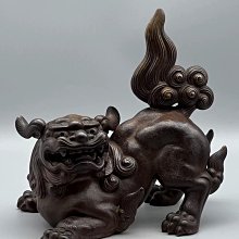 日本回流備前燒小西陶古獅子置物陶古獅子全品帶原盒下手【二手】4764