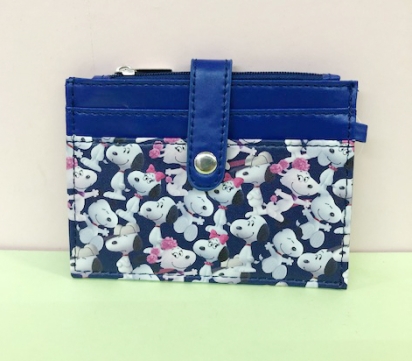 【震撼精品百貨】史奴比Peanuts Snoopy ~SNOOPY短夾零錢包-多人藍#21409