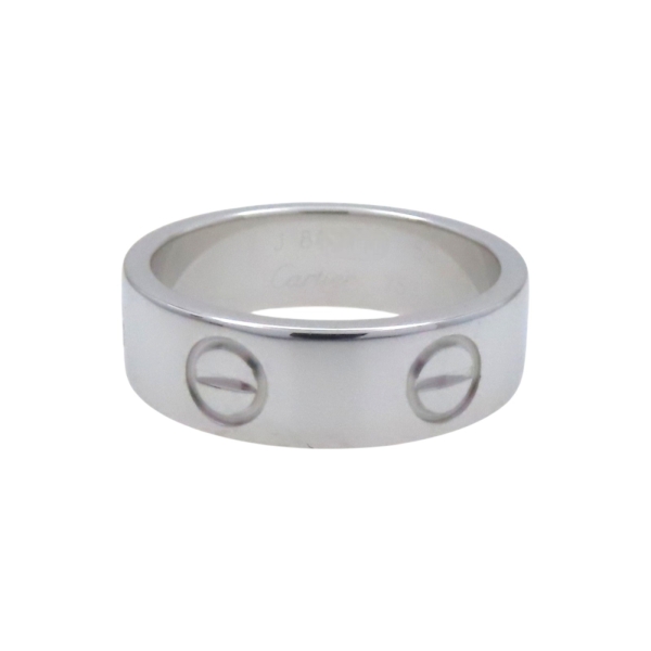 Cartier 卡地亞 18K白金 Love 戒指 #50 【二手名牌BRAND OFF】