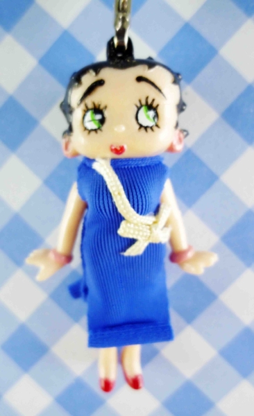 【震撼精品百貨】Betty Boop 貝蒂~手機吊飾-藍洋裝