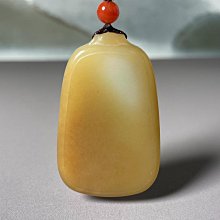 新疆和田玉且末金山糖白平安無事牌吊墜掛件尺寸：52*33*11mm 克重：44
