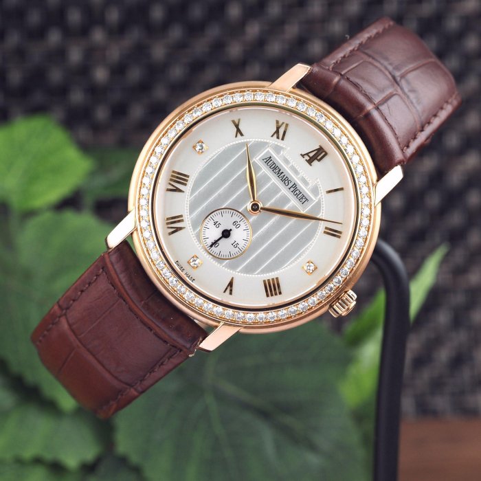 Audemars Piguet AP 愛彼 Jules Audemars 18K 玫瑰金 原鑲鑽石錶圈 36mm 手動上鍊
