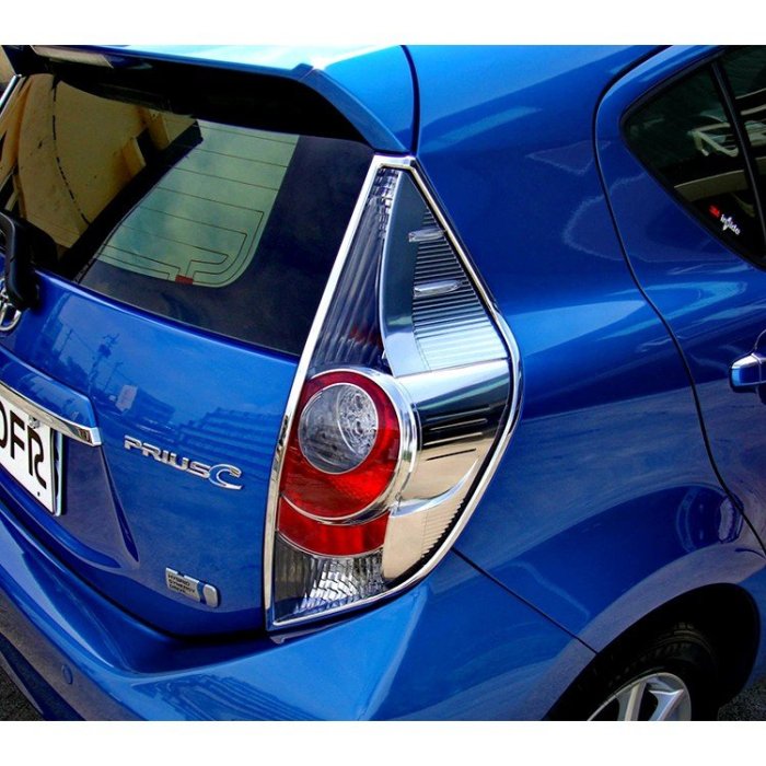【JR佳睿精品】Toyota 豐田 Prius C 2012-UP 鍍鉻後燈框 尾燈框 後燈 電鍍