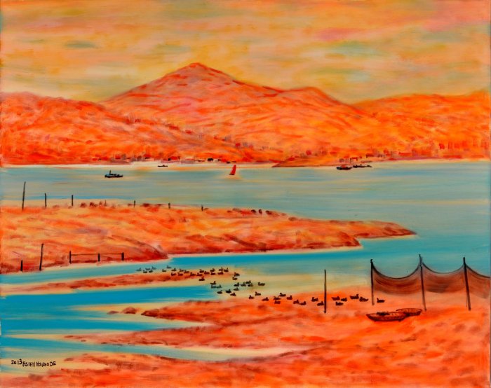 真作 謝孝德 Hsieh Hsiao-De 水彩画 1987 台湾 真作 謝孝德 Hsieh