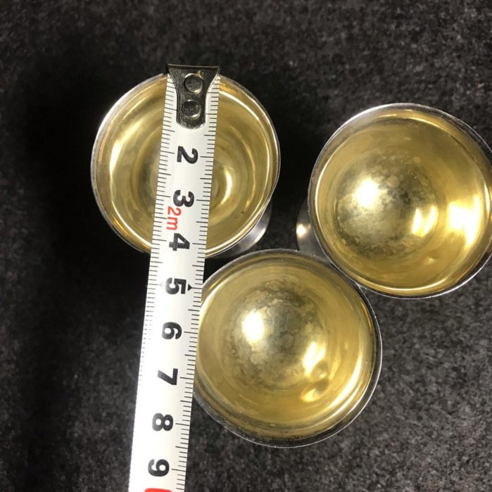 純銀杯老銀器三個71.8克| Yahoo拍賣