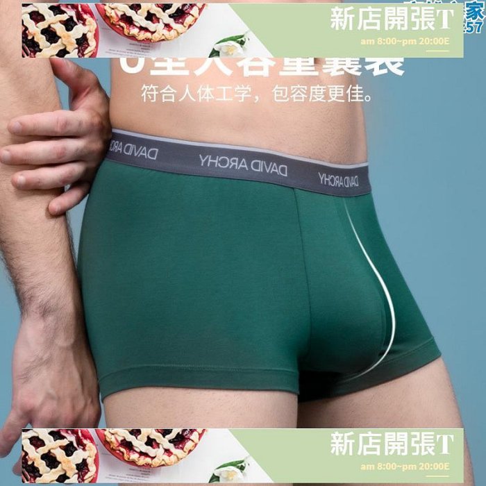 （免運）David Archy男士內褲竹纖維抑菌冰絲透氣星期褲DA