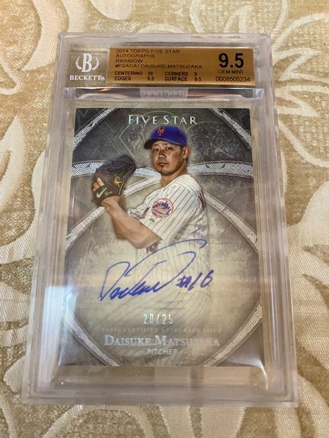 松坂大輔平成怪物】退休了！BGS9.5/9 2014 TOPPS五星超限量超美