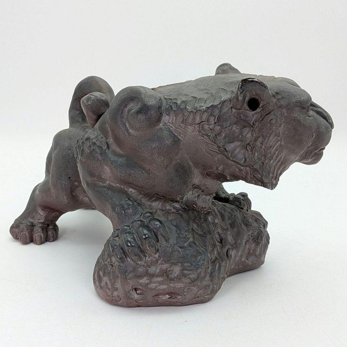 木村陶雲備前燒寅置物虎Tiger寅年干支置物細工物縁起物| Yahoo拍賣