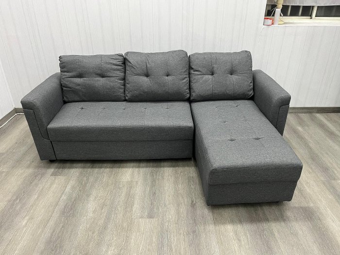 宏品全新二手家具館~台中2手家具家電推薦 LA5529EC1*全新灰布L型沙發*貓抓皮 布藝沙發 歐式沙發 單人沙發 休閒椅 中古傢俱 新竹台中苗栗南投彰化雲林