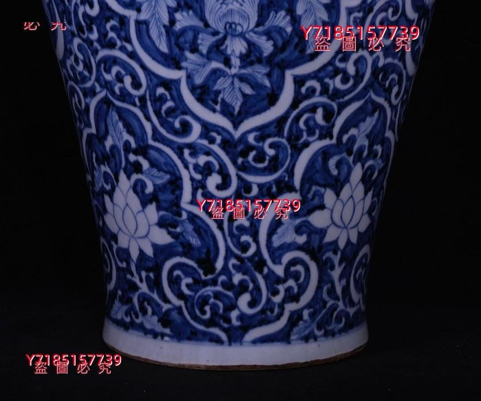 元代青花花卉紋梅瓶，高48×25厘米??1385A015500 【錦繡古玩】 | Yahoo拍賣