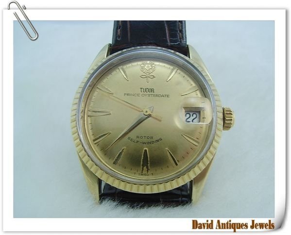 ((天堂鳥)) ROLEX TUDOR 勞力士帝舵 大玫瑰套14K厚金自動錶