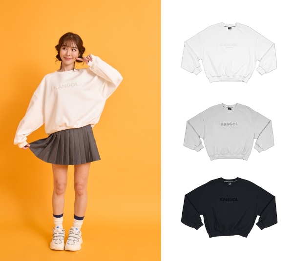 KANGOL 休閒上衣 長袖T恤 微寬鬆版型 牙刷繡LOGO 女款 65521005