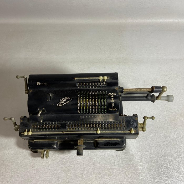 古玩輕鬆拍】老日本Tiger Calculator 機械計算機/手搖式計算機