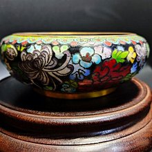 早期景泰藍老件-銅胎掐絲琺瑯景泰藍香爐#01（古董/銅雕/收藏/銅爐/香爐