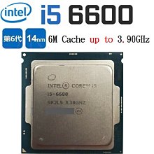 第六代Intel Core i5-6600處理器、6M快取記憶體，3.3GHz最大超頻3.9GHz