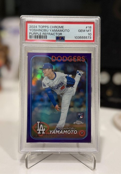 山本由伸 PSA10 美品 TOPPS CHROME 2021 初年度 75枚限定 ドジャース
