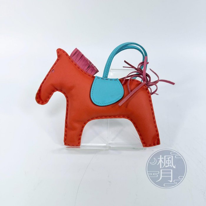 【一元起標 5/27】HERMES H064931CA 橘紅小馬吊飾 GM