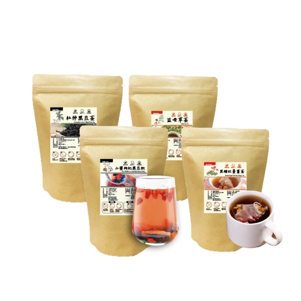 完美女神系列茶X2袋（任選：益母草茶/杜仲黑豆茶/黑糖紅棗薑茶/山藥枸杞黑豆飲