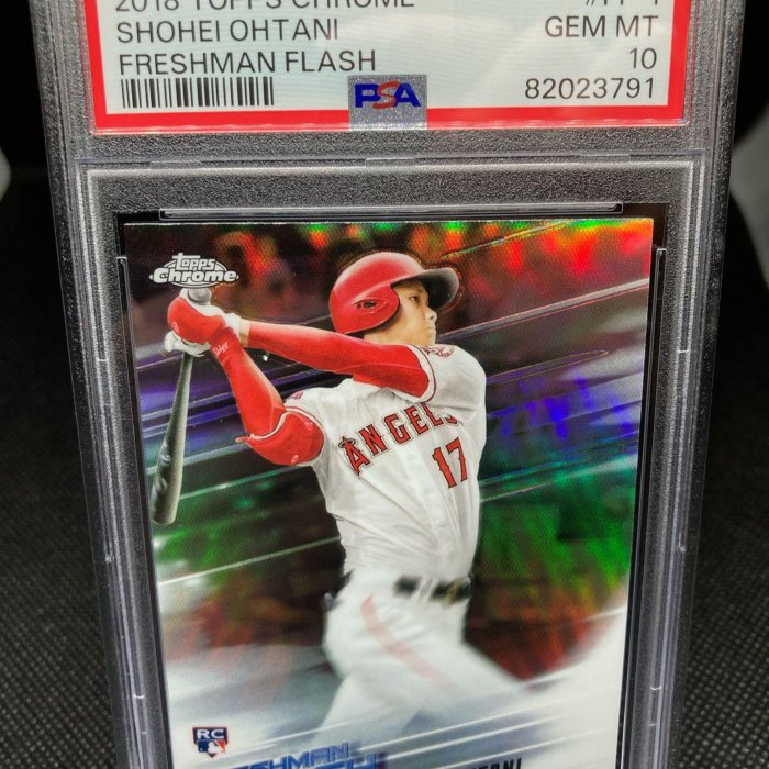 MLB 2018 Topps Chrome Shohei Ohtani Freshman Flash RC PSA 10大谷 